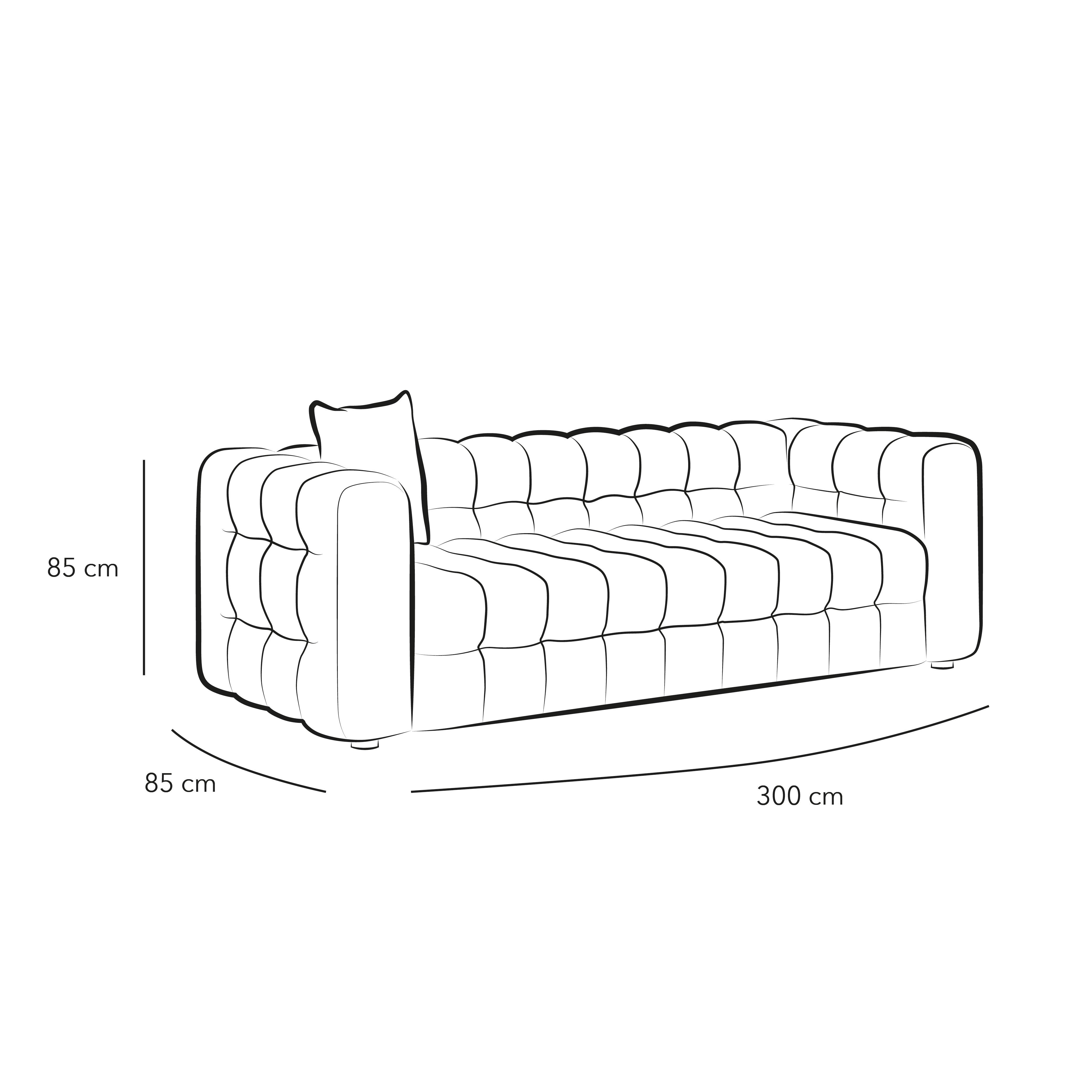 3-Seater Orange Boucle Sofa By Alhome - ALHOME
