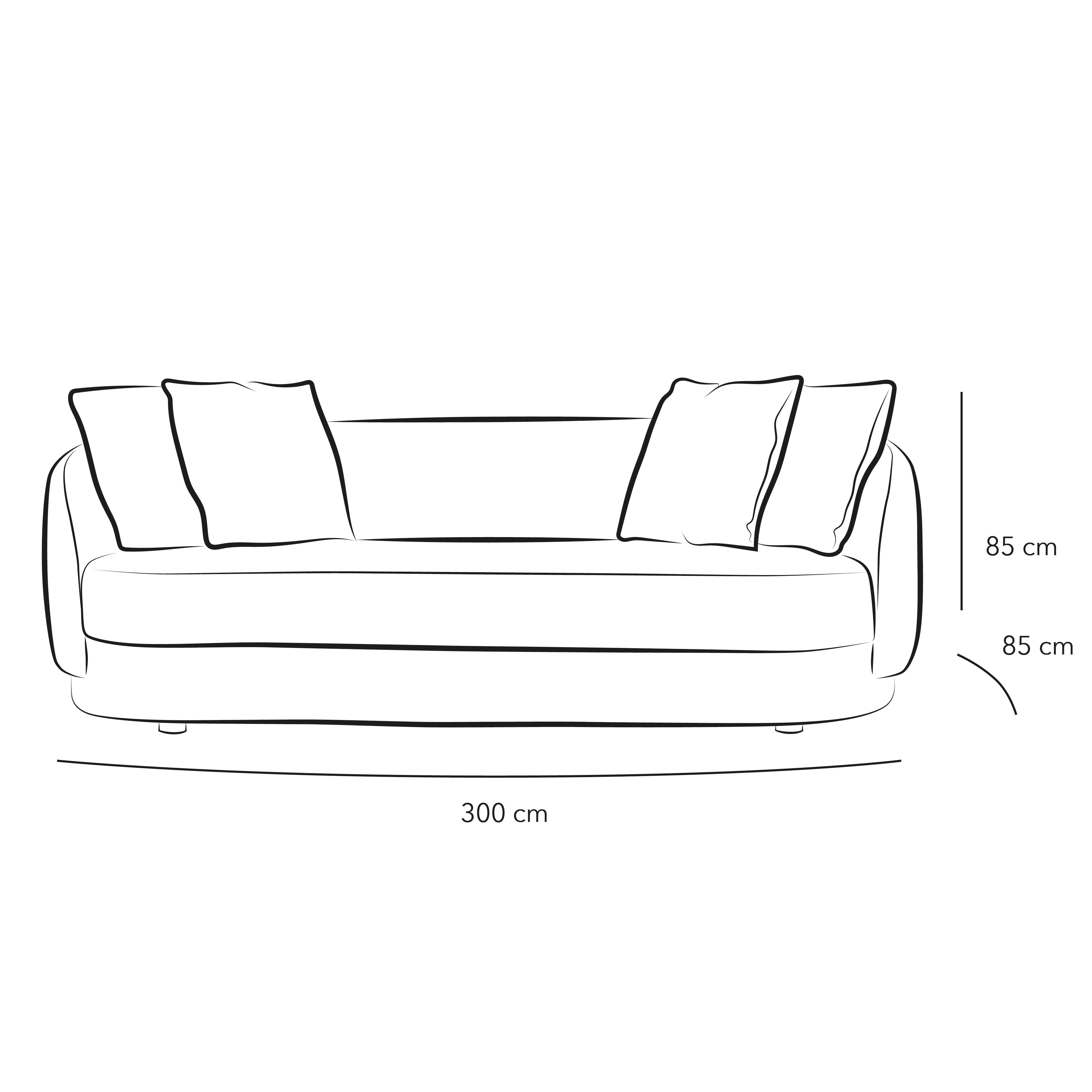 3-Seater Camel Bouclâˆڑآ© Sofa" By Alhome - ALHOME