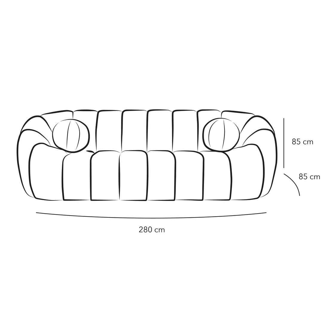 3-Seater Deep Green Boucl√© Sofa By Alhome - ALHOME