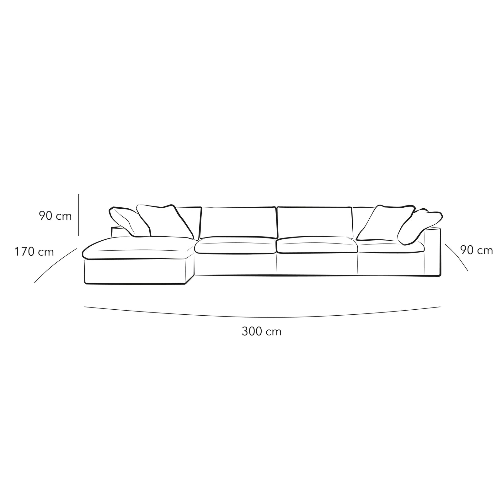 3-Seater Black Velvet Sofa By Alhome - 110111353 - ALHOME