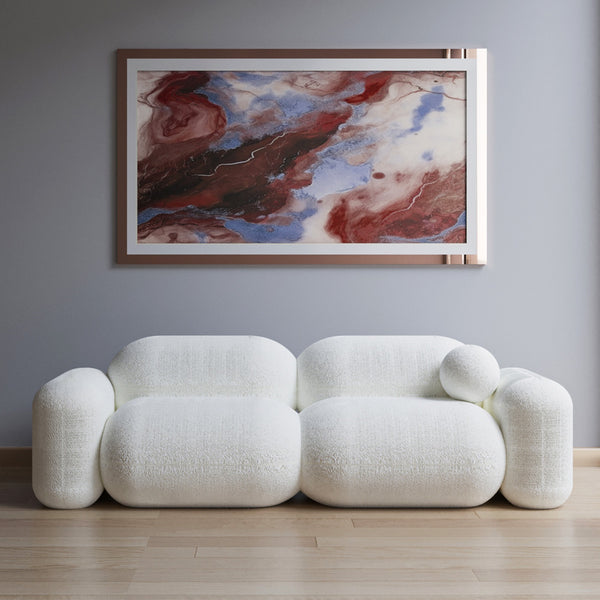 2-Seater Beige Velvet Sofa By Alhome - 110111357