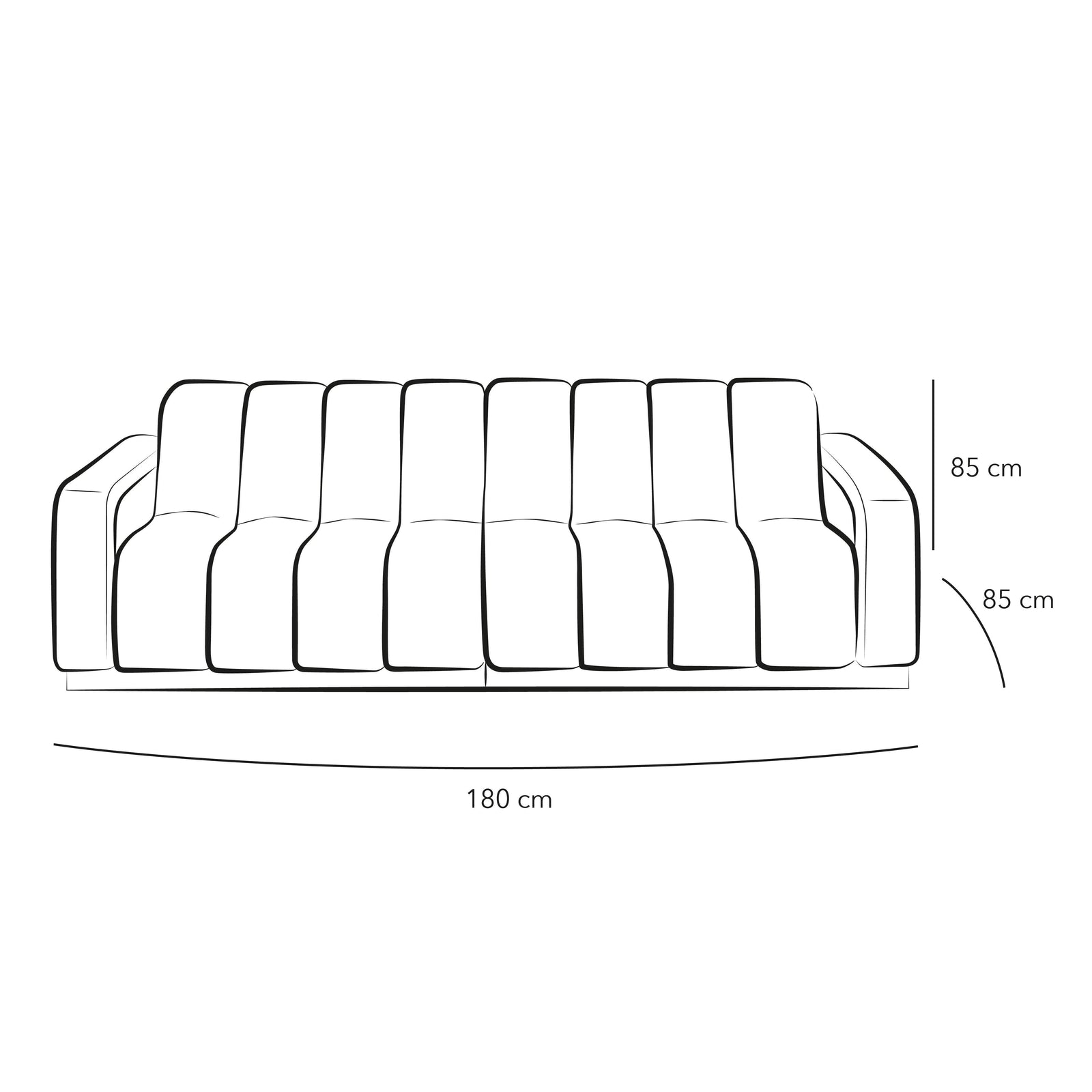 2-Seater Beige Velvet Sofa By Alhome - ALHOME