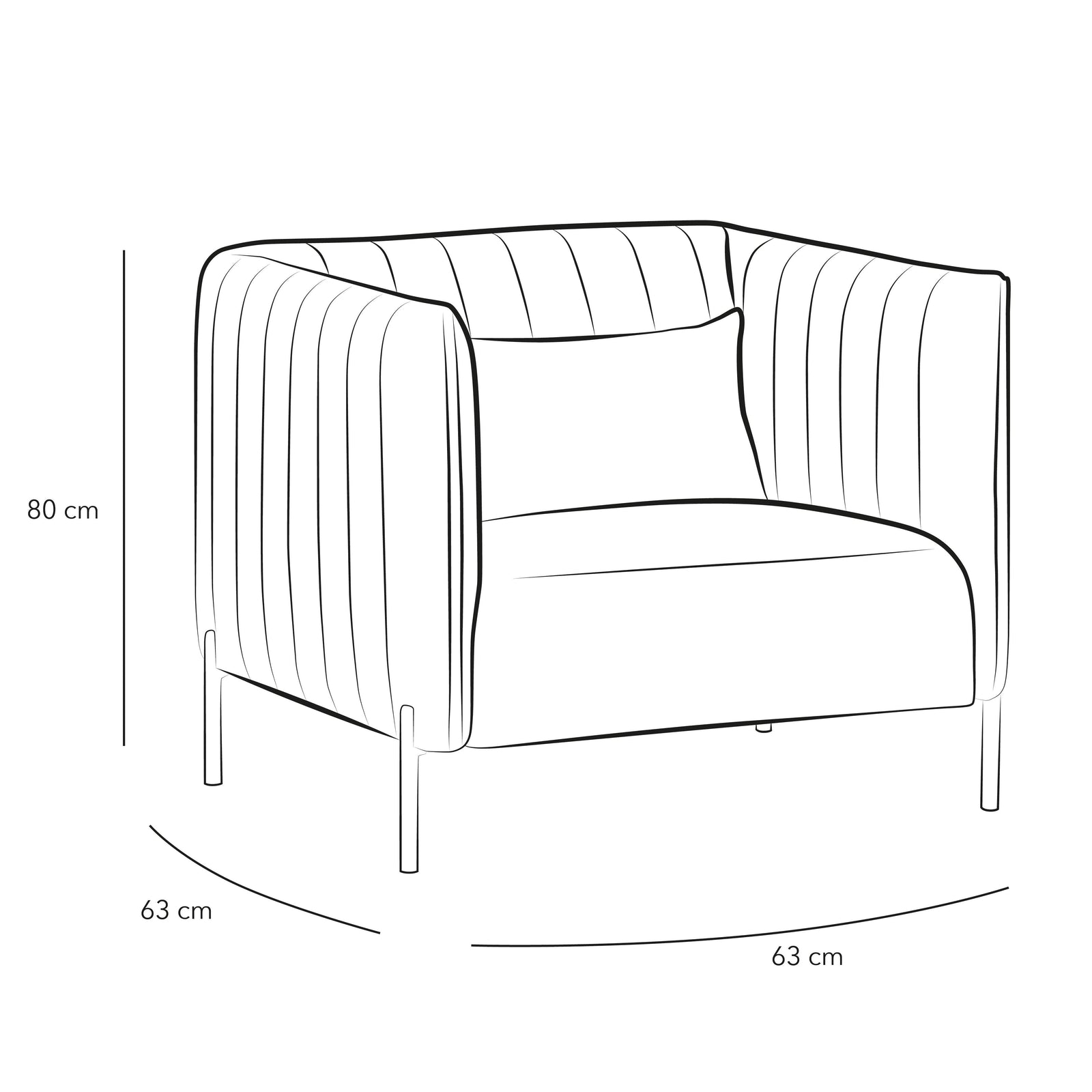 Deep Green Velvet Accent Chair By Alhome - ALHOME