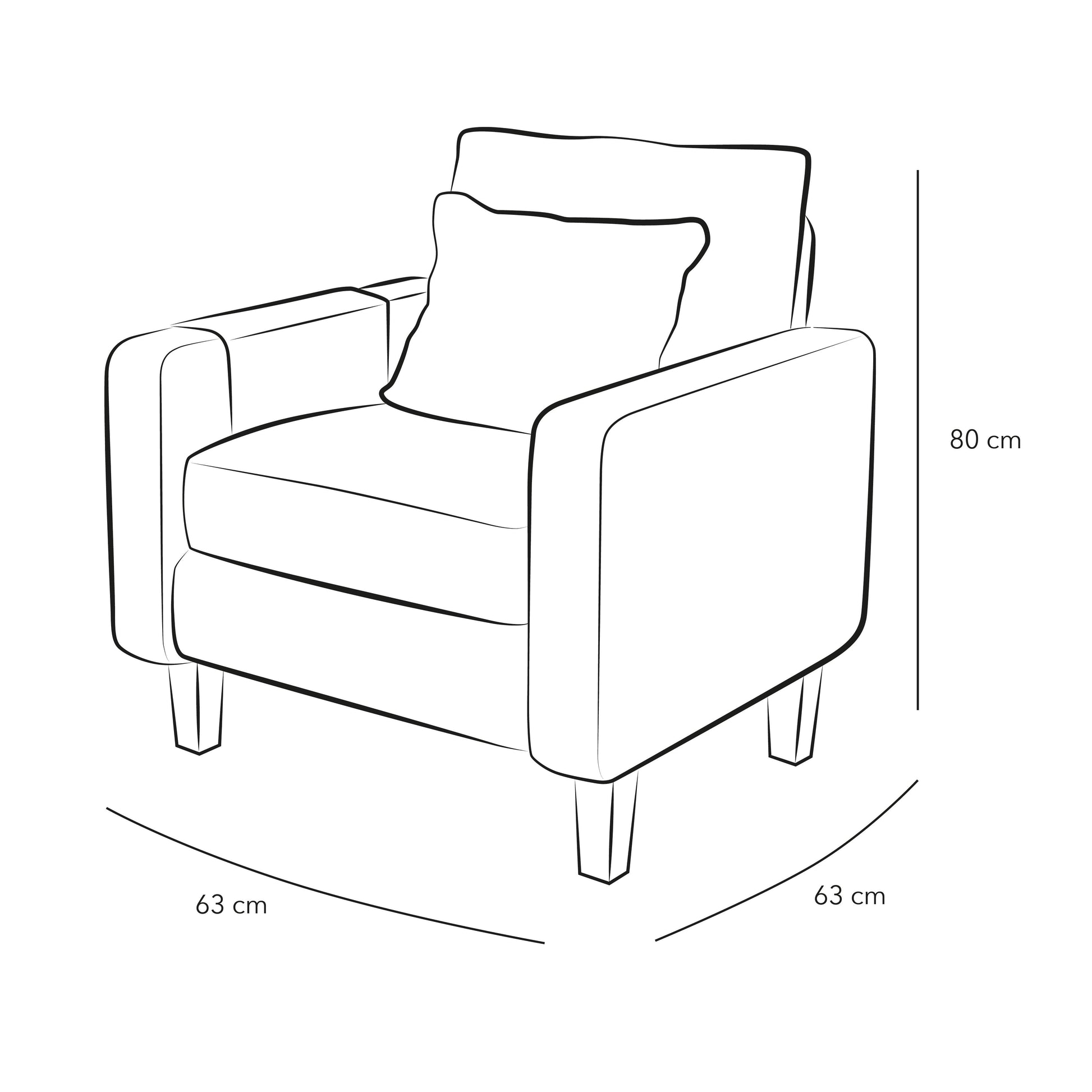 Brown Linen Accent Chair By Alhome - 110111403 - ALHOME
