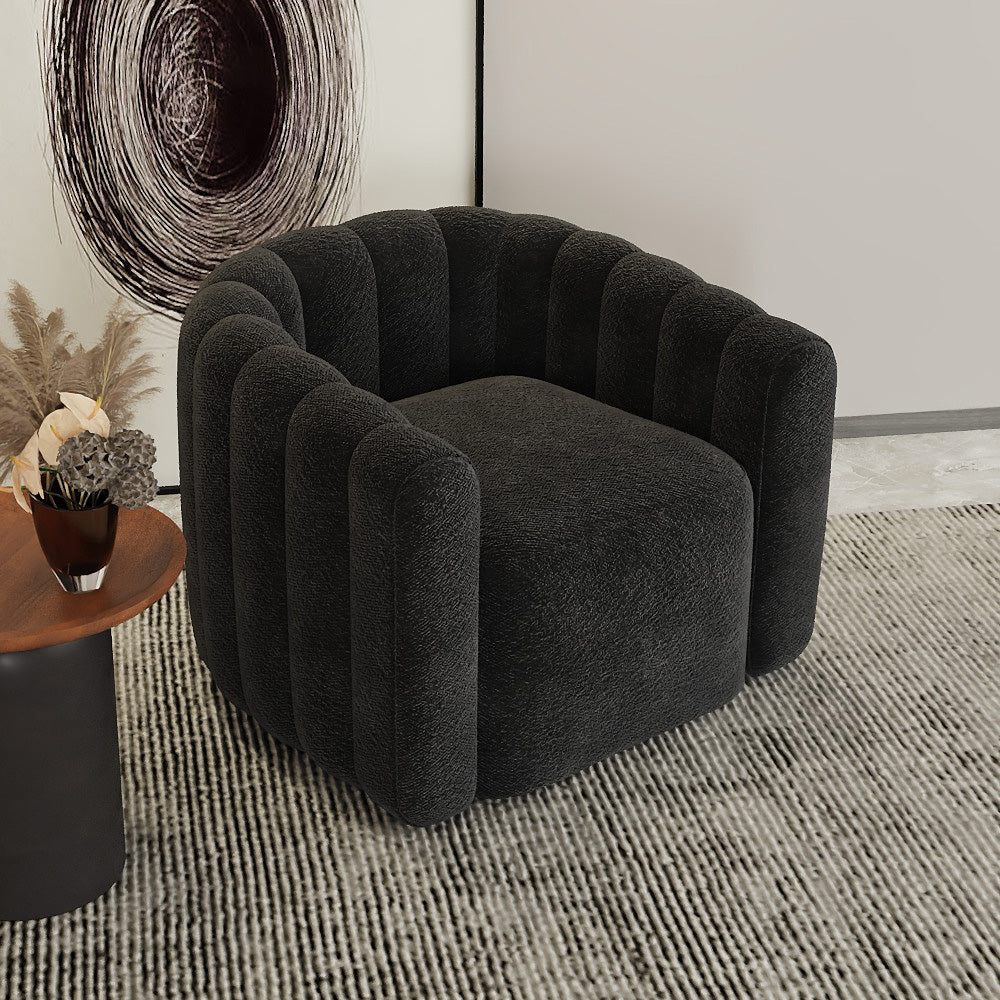 Black Boucle Chair By Alhome - 110111487