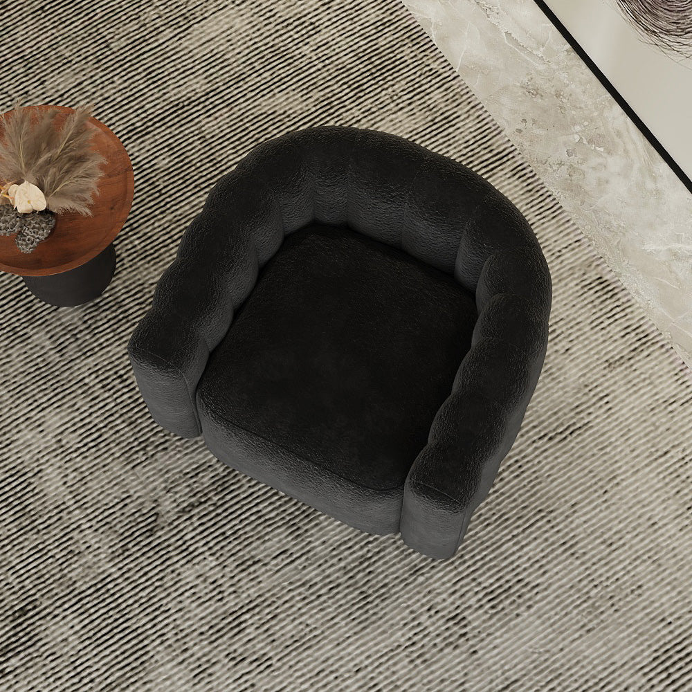 Black Boucle Chair By Alhome - 110111487