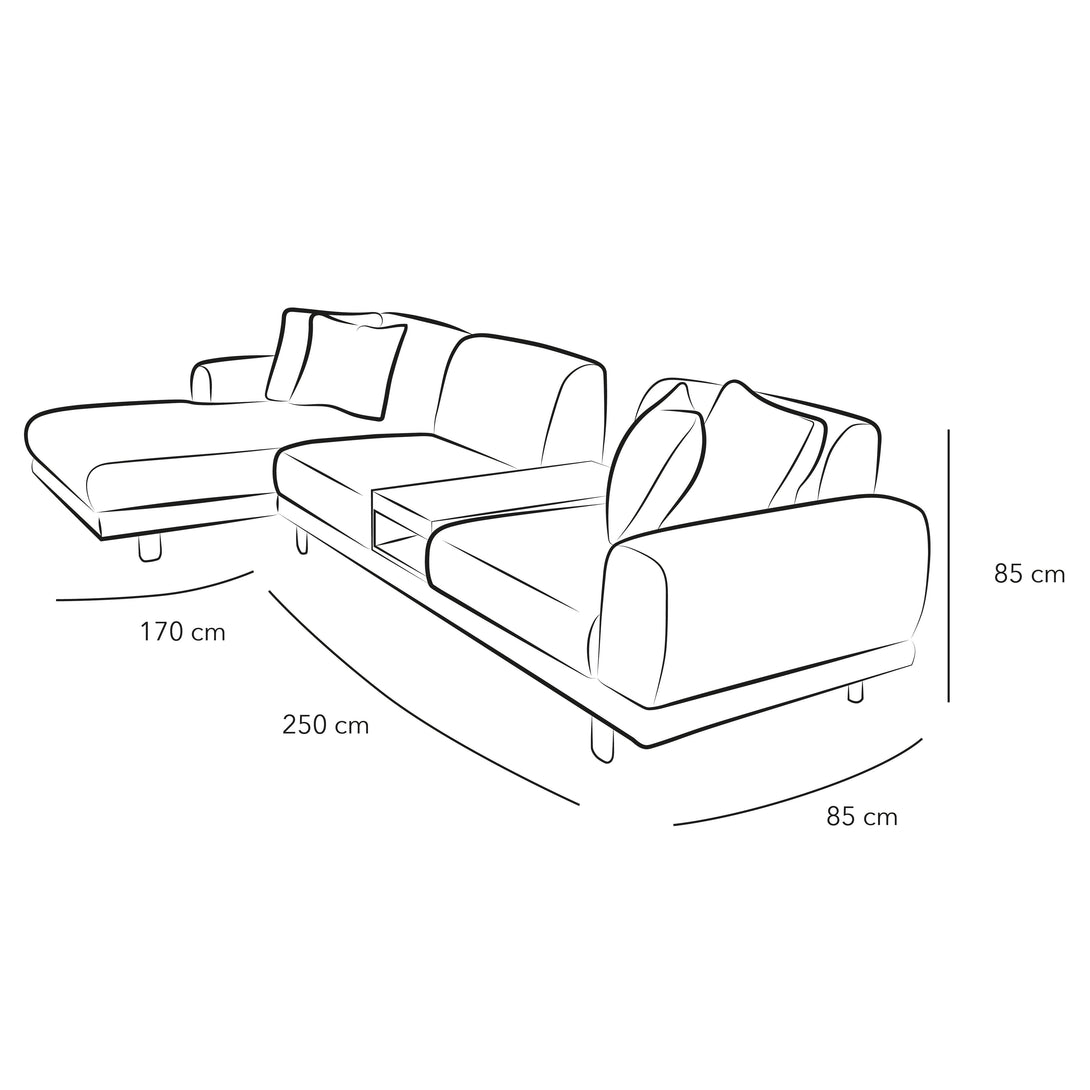 Chanel Beige L-Shaped Sofa By Alhome - 110111656 - ALHOME