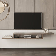 طاولة تلفزيون خشب MDF معلقة من الهوم - 160x20x15 سم - بني