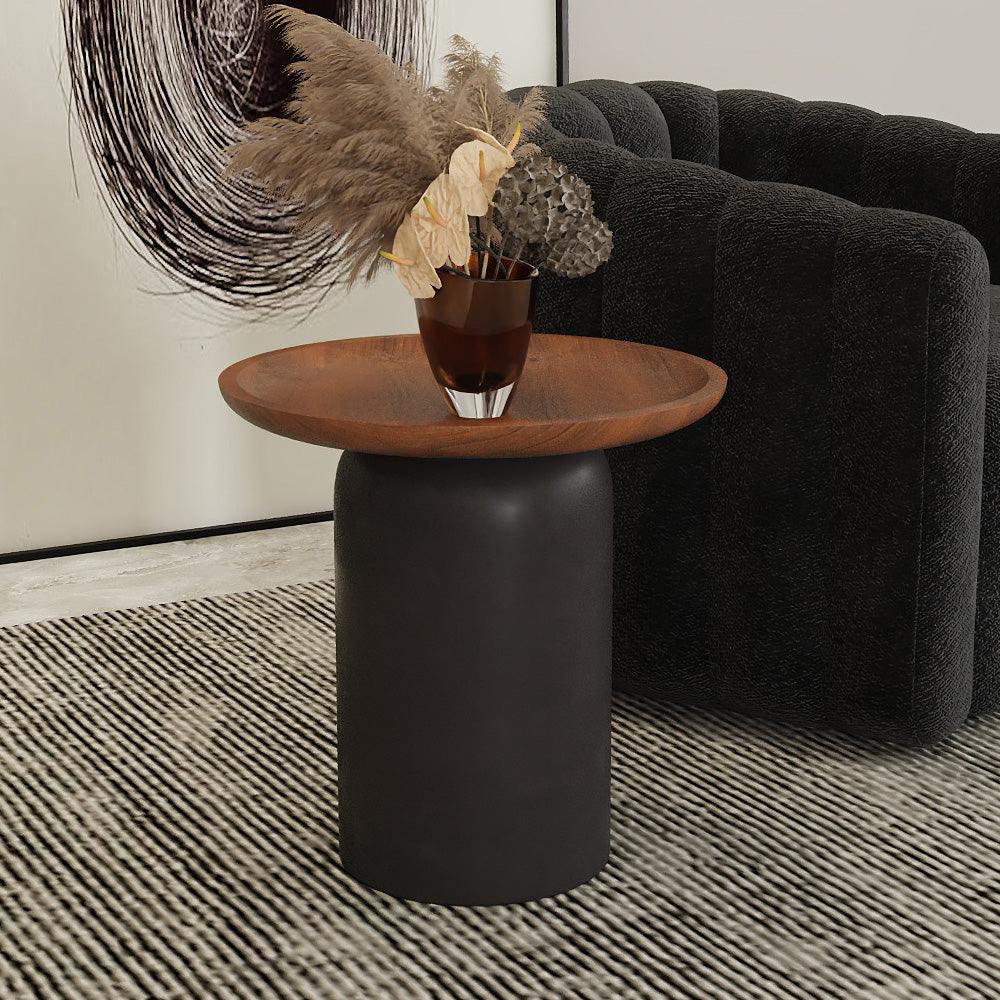 طاولة جانبية من الهوم - أسود وبني - 110113961