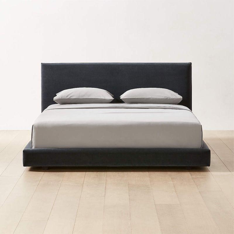 Royal Elegance: Swedish Wood King Bed - Majestic Grey Overture (160x200x140) by Alhome - Zrafh.com - Your Destination for Baby & Mother Needs in Saudi Arabia