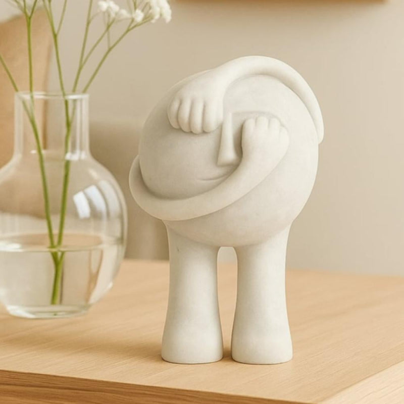 Modern Decorative Sculpture with a Distinctive Artistic Touch - 16 cm - Beige