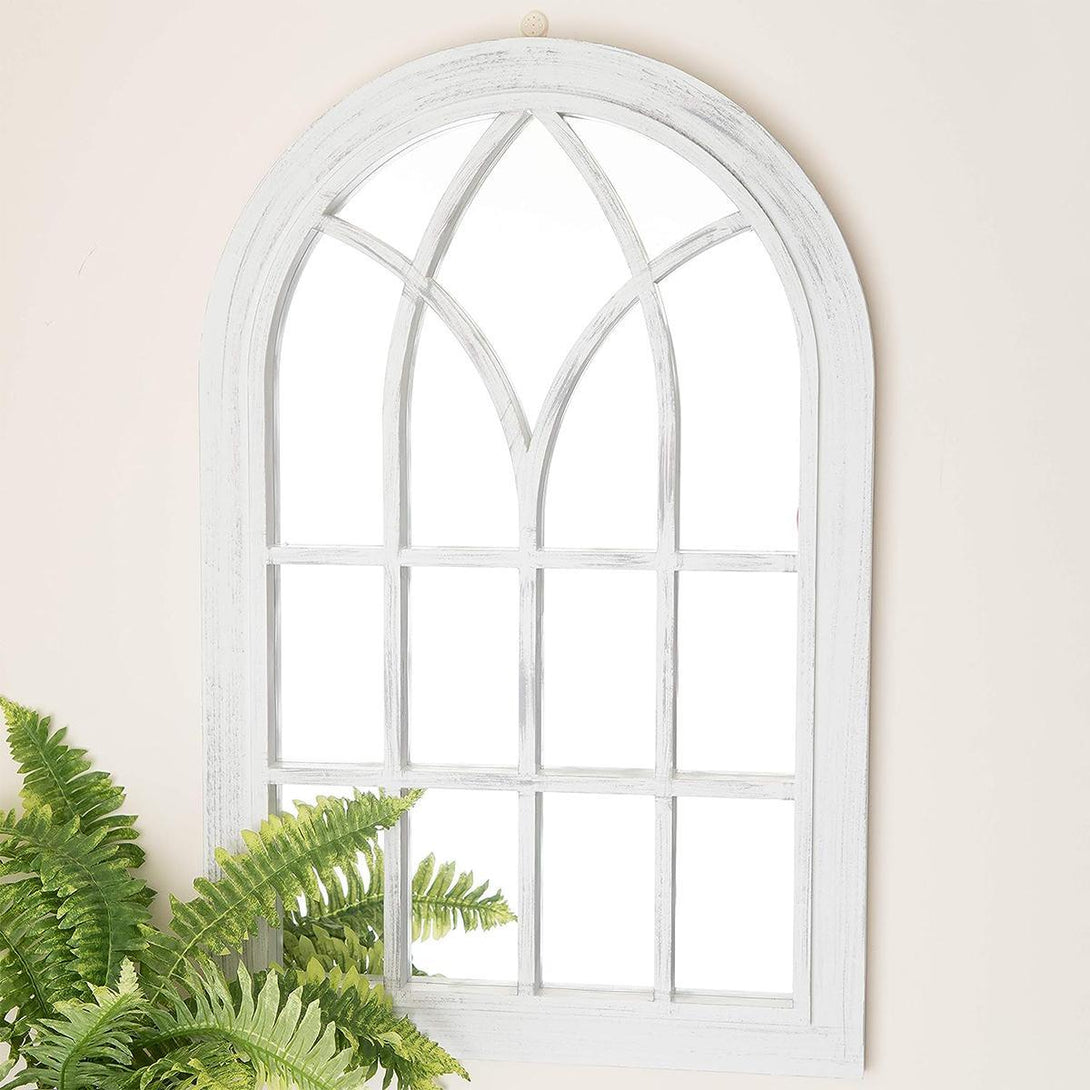 Family White window-style wall mirror - ALHOME