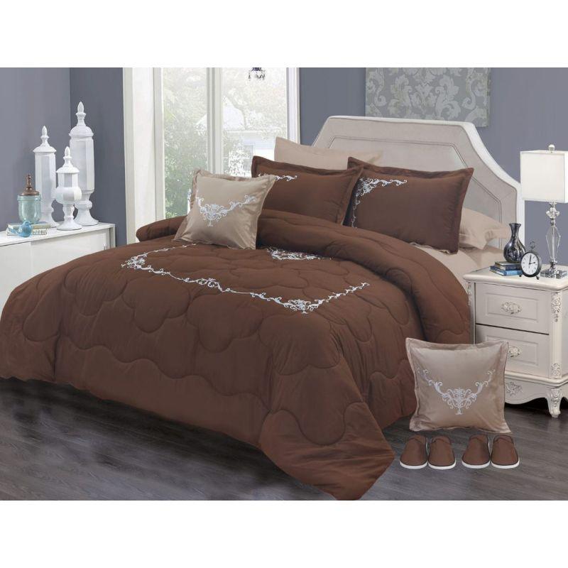 Embroidered Bedding 12 Pieces - Double - By Alhome - ALHOME