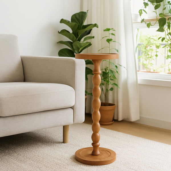 Wooden Elegant Serving Table - Brown - 24 cm