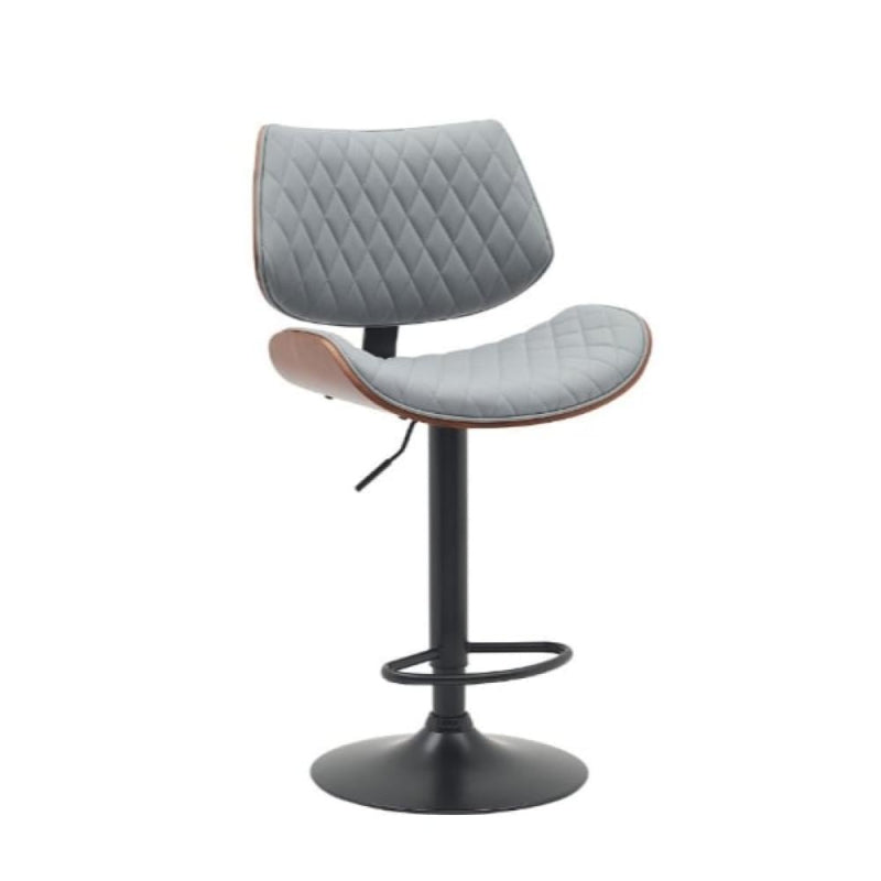 Bar Chair with Padded Design and Adjustable Metal Base - 39x52x117 cm