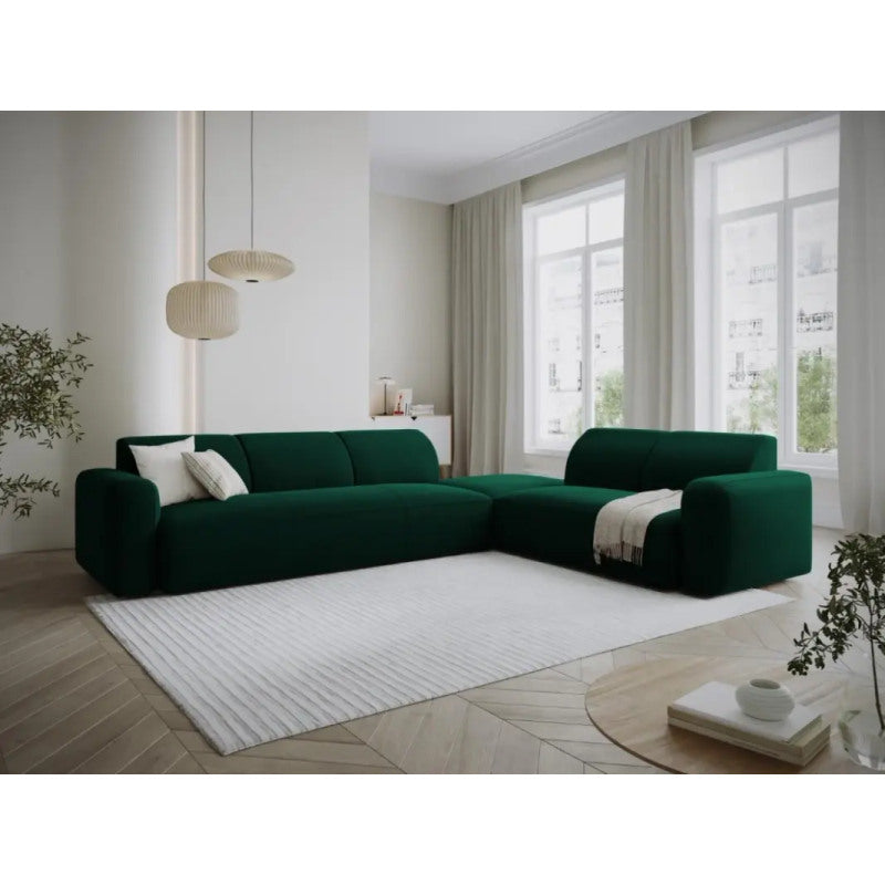Modern Velvet Corner Sofa - 280x280x85x85 cm - By Alhome