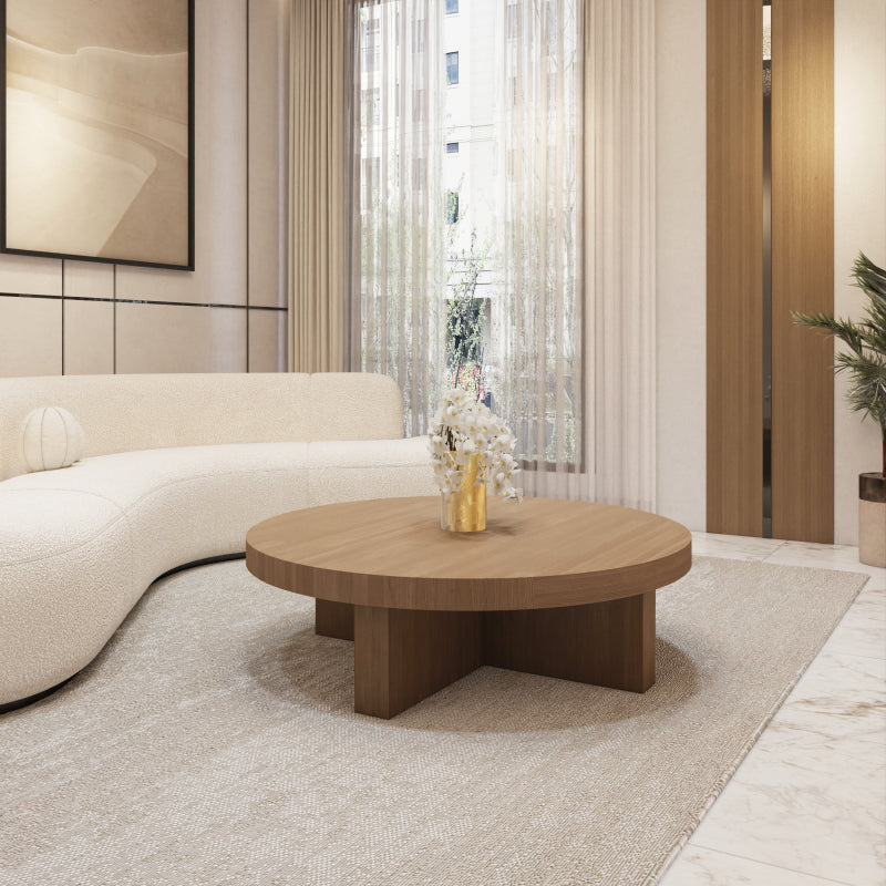 Elegant Coffee Center Table Wood by Alhome - 95x34x95 cm