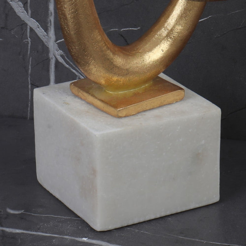 Luxury Resin Sculpture - Gold - 22x47 cm