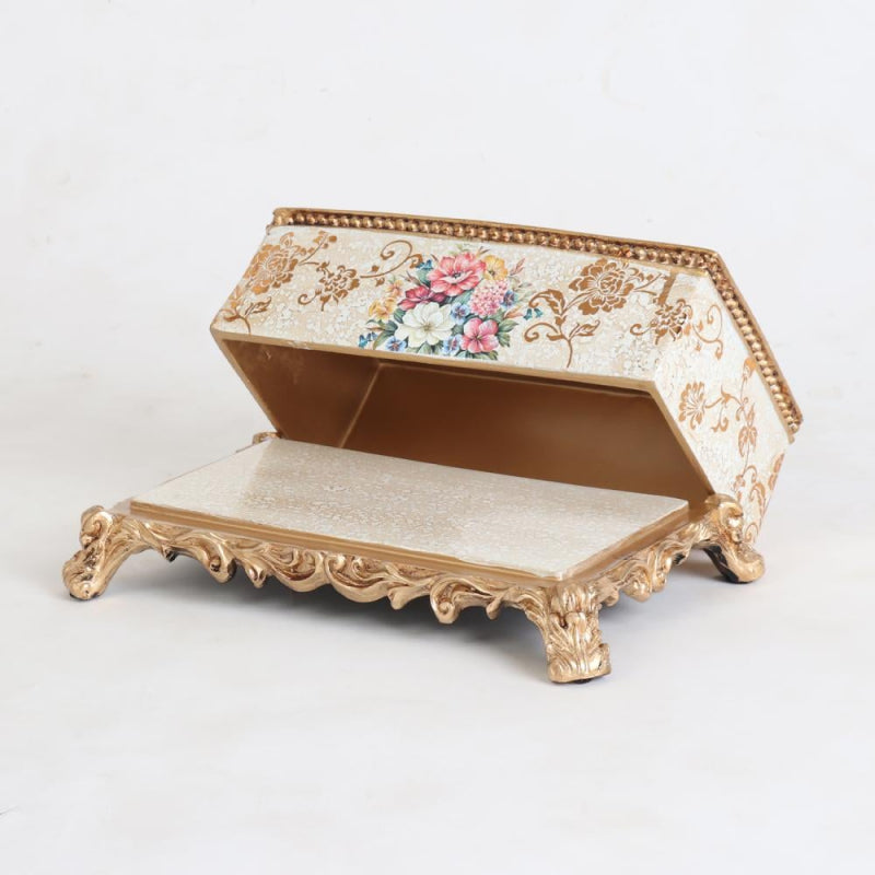 Luxury Decorative Tissue Box - Gold - 24x16x11 cm