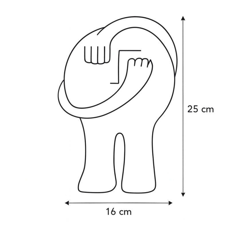Modern Decorative Sculpture with a Distinctive Artistic Touch - 16 cm - Beige
