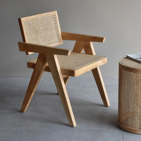 Modern Wooden Rattan Chair By Vi-Market - 52x50x79 cm