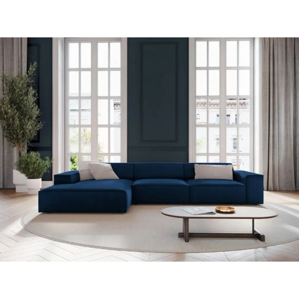 Modern Velvet L-Shape Sofa - 280x166x85x85 cm - By Alhome