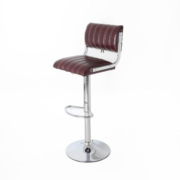 Nova Leather Bar Chair By Vi-Market - Brown - 35x38x107 cm