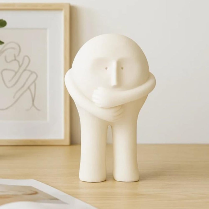 Resin Modern Decorative Sculpture - 16 cm - White
