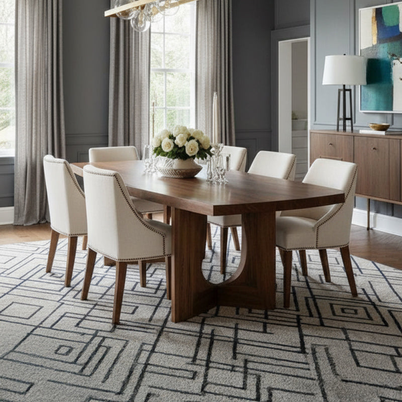 Luxurious Dining Table Wood by Alhome - 160x74x70 cm