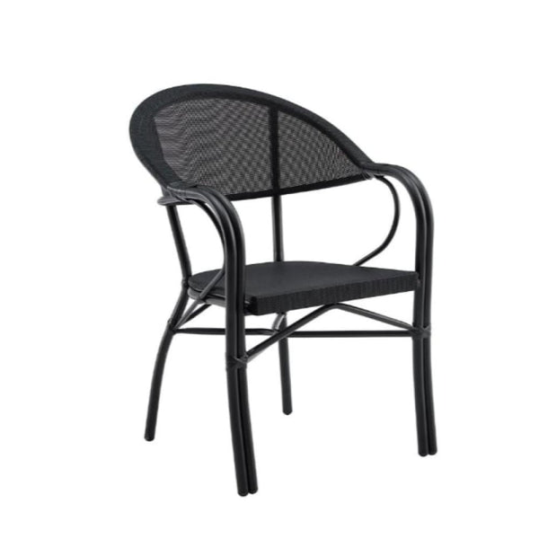 Stylish and Comfortable Outdoor Chair - 57x61x84 cm - Black