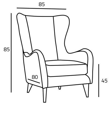 Deep Blue Velvet Chair with Swedish Wood By Alhome - ALHOME