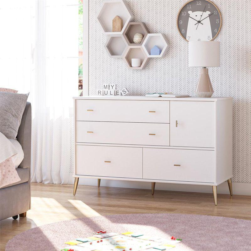 Kids Engineered Wood Dresser - 119x49x79 cm - By Alhome - 110112949