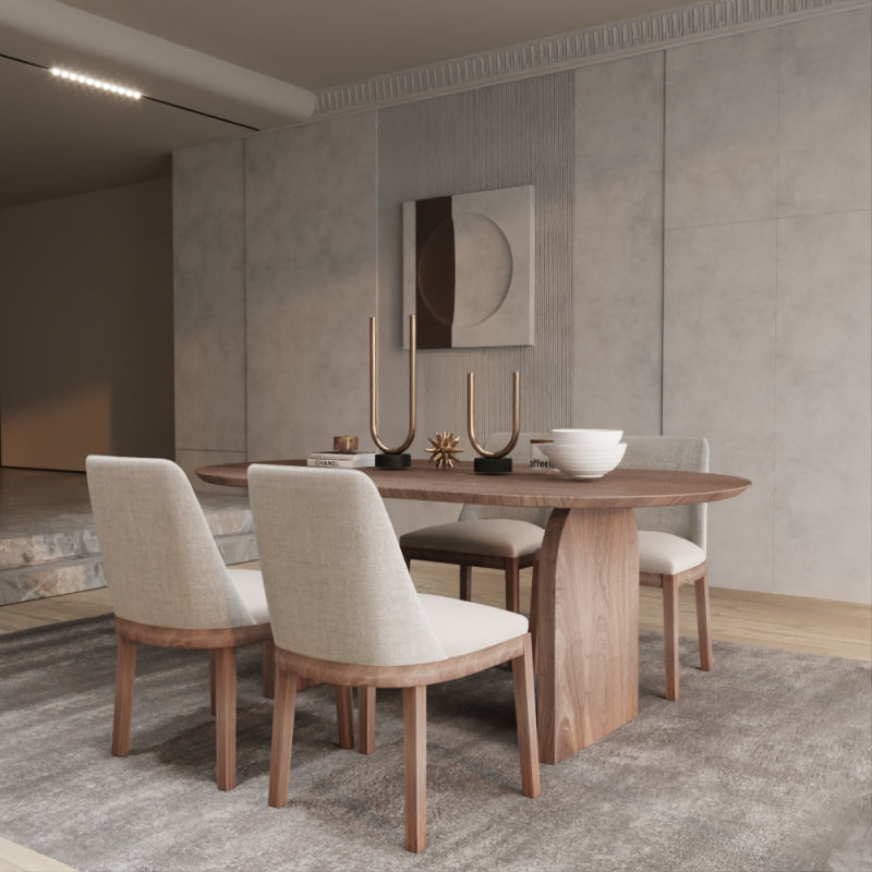 Dining Table Wood by Alhome - 140x74x70 cm