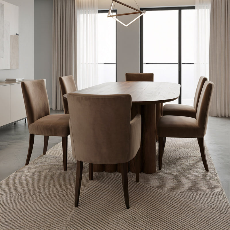 Elegant Dining Table Wood by Alhome - 160x74x70 cm