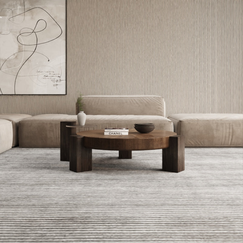 Coffee Center Table Wood and Glass by Alhome - 95x34x85 cm