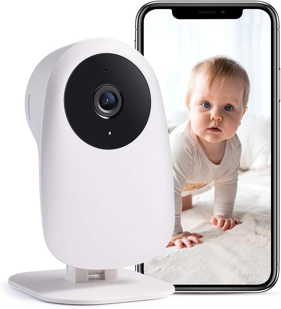 Nooie Baby Camera Monitor Indoor, Baby Monitor WiFi Smartphone 2.4Ghz, Motion and Sound Detection, 1080P HD Night Vision, Two-Way Audio, SD or Cloud Storage - ALHOME