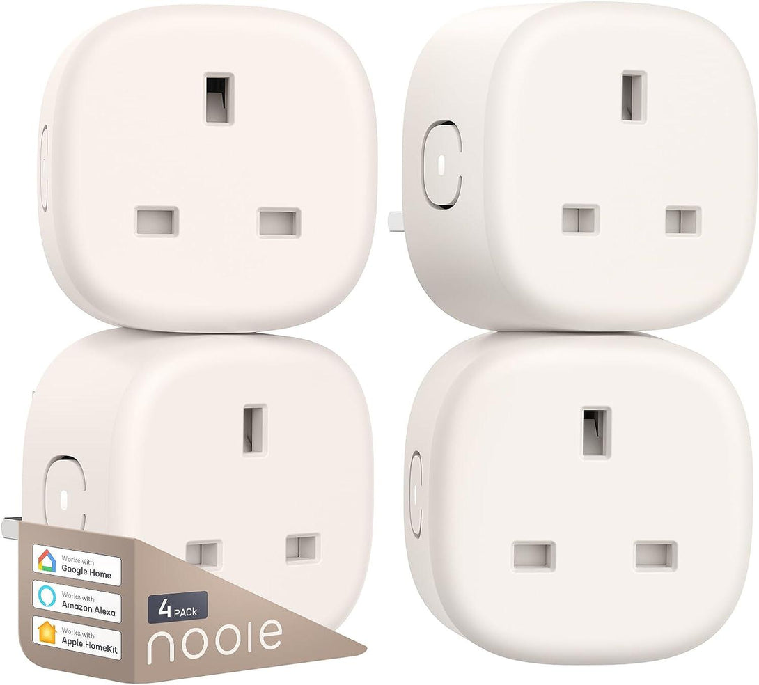 Nooie 13A WiFi Smart Plug with Alexa and Google Home, Alexa Smart Plug with Voice Control, Alexa Plug Remote Control Timer, 2.4 GHz Wi-Fi Only(4 Packs) - ALHOME