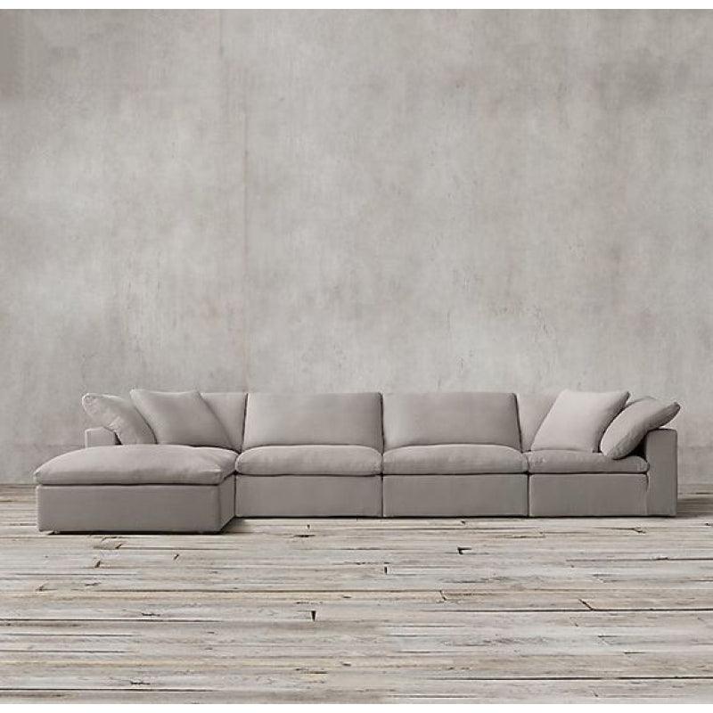 3-Seater Velvet Sofa By Alhome - 90x300x170x90 cm