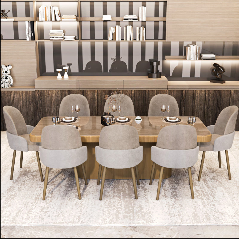 Dining Table Wood and Glass by Alhome - 200x76x70 cm