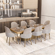 Dining Table Wood and Glass by Alhome - 200x76x70 cm