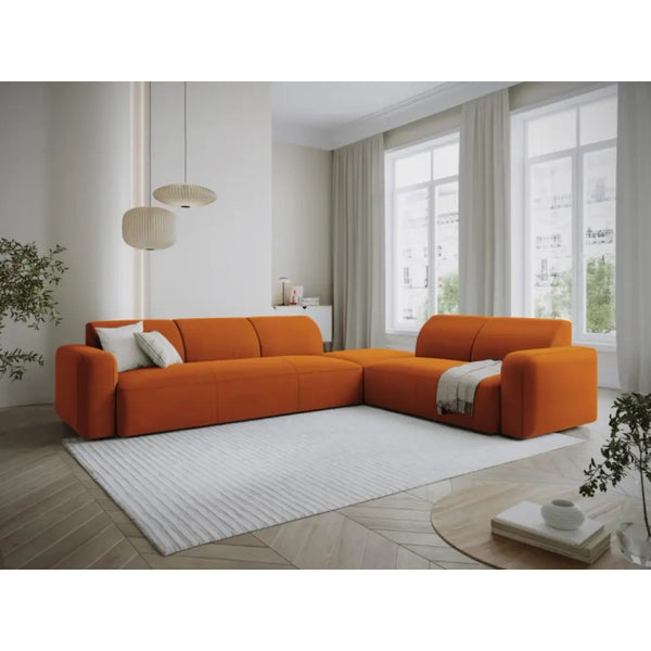 Modern Velvet Corner Sofa - 280x280x85x85 cm - By Alhome