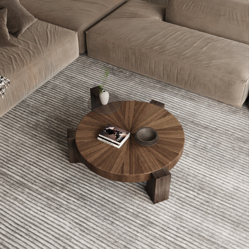 Coffee Center Table Wood and Glass by Alhome - 95x34x85 cm