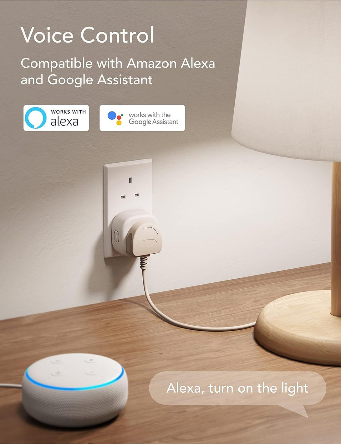 Nooie 13A WiFi Smart Plug with Alexa and Google Home, Alexa Smart Plug with Voice Control, Alexa Plug Remote Control Timer, 2.4 GHz Wi-Fi Only(4 Packs) - ALHOME