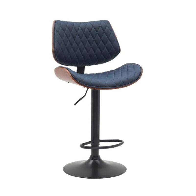 Bar Chair with Padded Design and Adjustable Metal Base - 39x52x117 cm