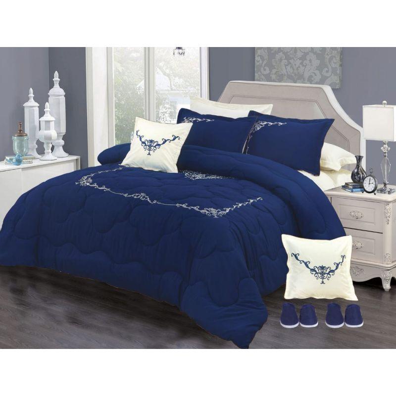 Embroidered Bedding 12 Pieces - Double - By Alhome - ALHOME