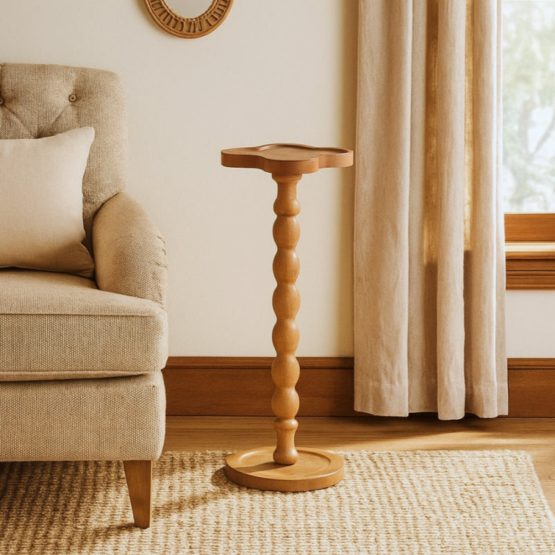 Wooden Luxurious Serving Table - Brown - 24 cm