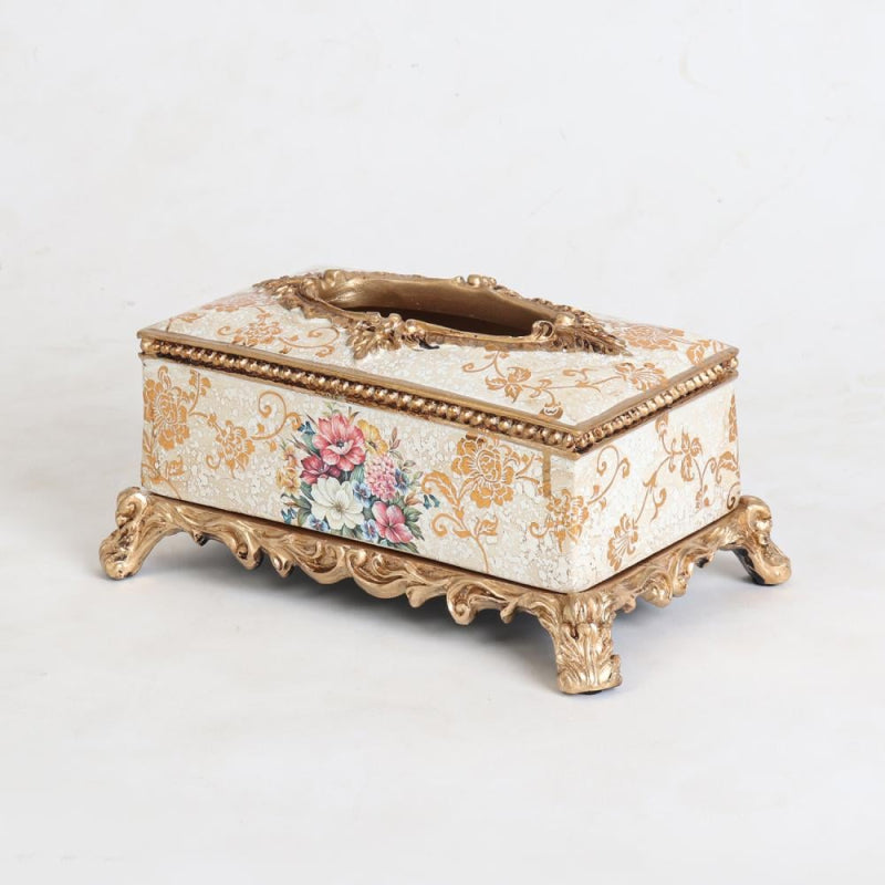 Luxury Decorative Tissue Box - Gold - 24x16x11 cm