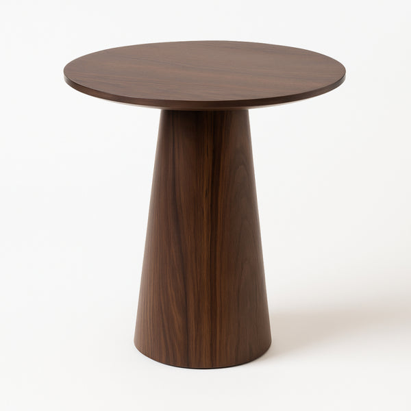 Round Wooden Tea Table for Everyday Use - 55x60 cm - Brown