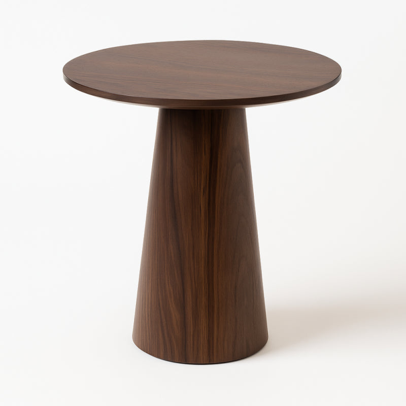 Round Wooden Tea Table for Everyday Use - 55x60 cm - Brown