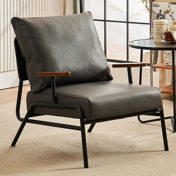 Elegant Leather Chair by Vi-Market - 62x60x72 cm